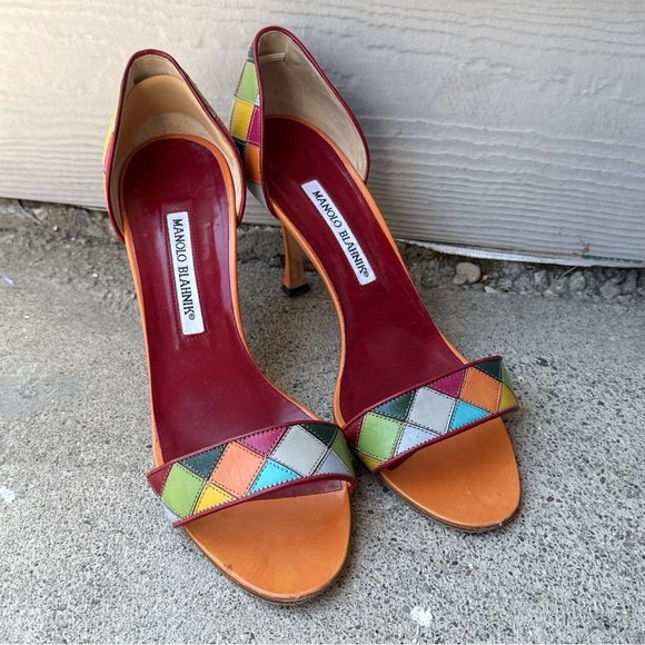 Manolo Blahnik Shoes - Manolo Blahnik Patchwork Pump, D’orsey Sz 38.5